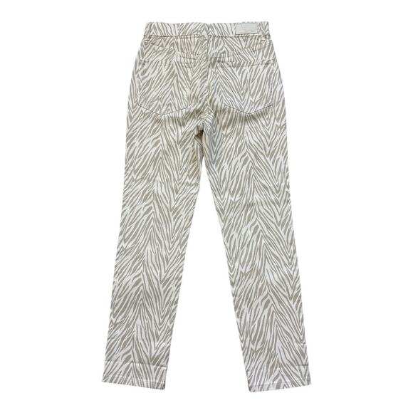 Express Womens High Waisted Slim Ankle Jeans Zebra Print Size 4R Super High Rise - Picture 3 of 7